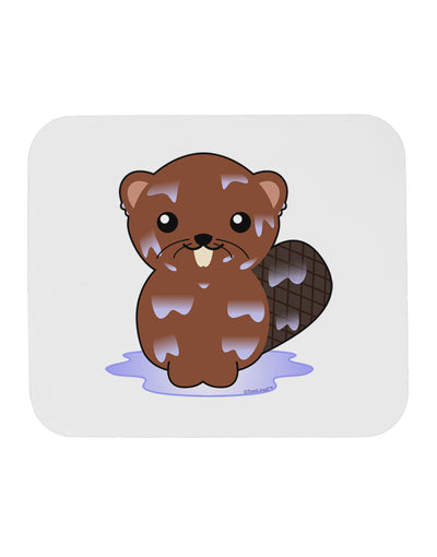 Cute Wet Beaver Mousepad-TooLoud-White-Davson Sales