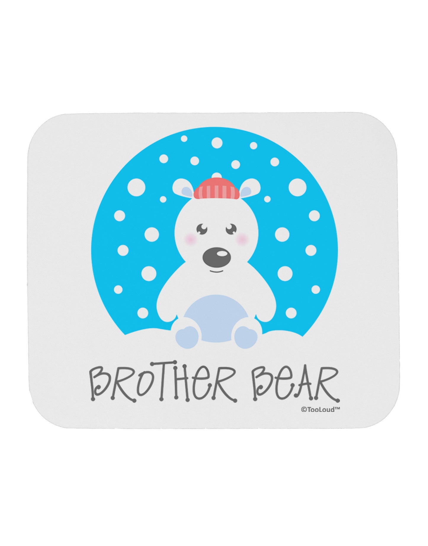 Matching Polar Bear Family - Brother Bear Mousepad by TooLoud-TooLoud-White-Davson Sales