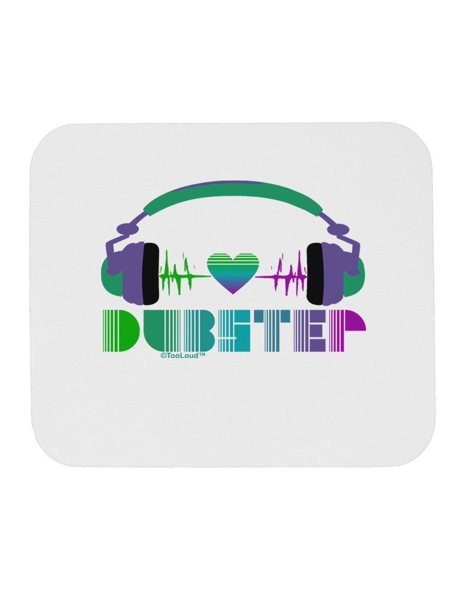 Heart Dubstep Mousepad-TooLoud-White-Davson Sales
