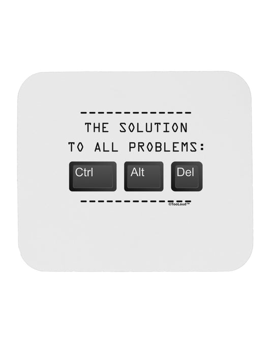 The Solution - Ctrl Alt Del Mousepad-TooLoud-White-Davson Sales