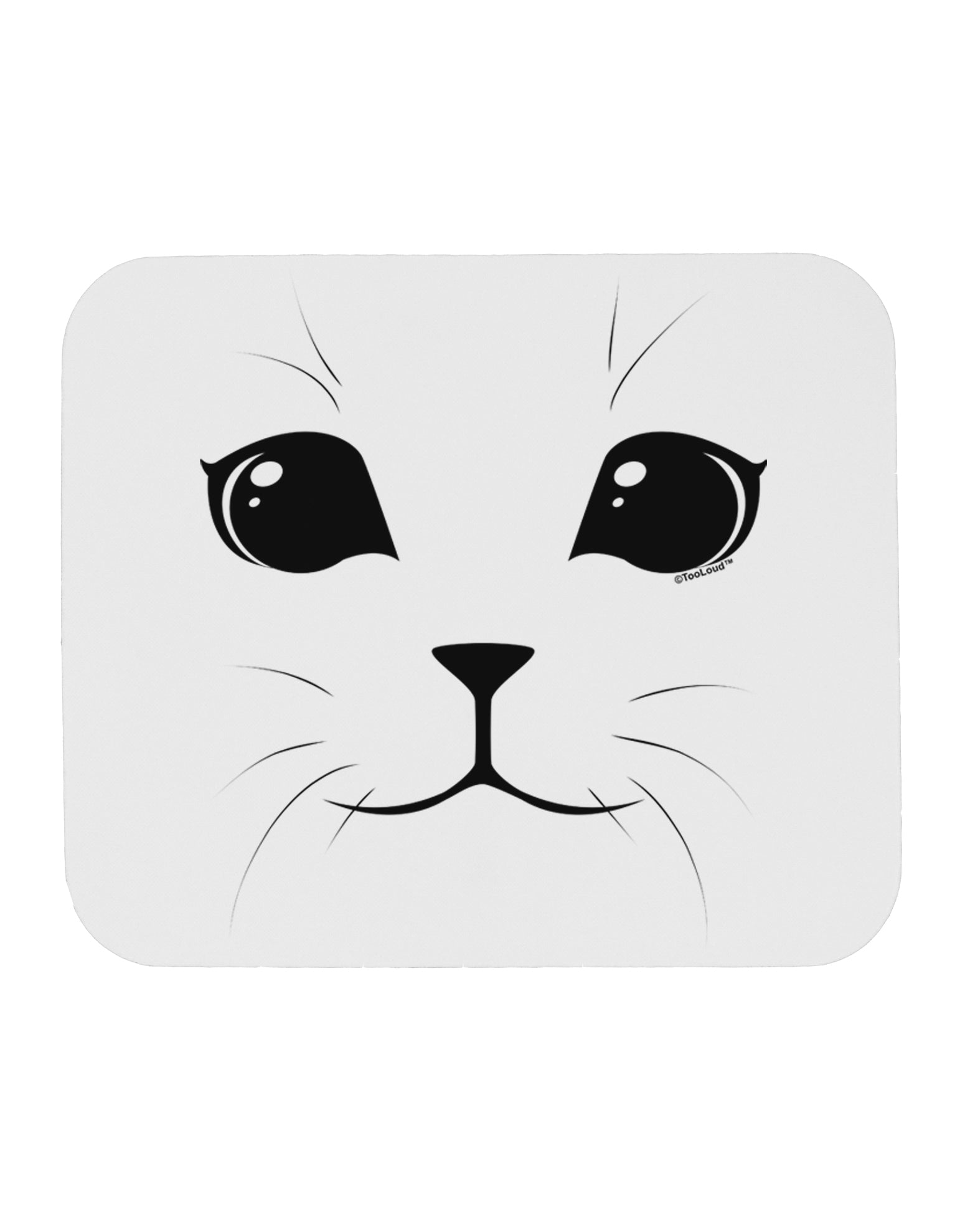 Cute Cat Face Mousepad by TooLoud-TooLoud-White-Davson Sales