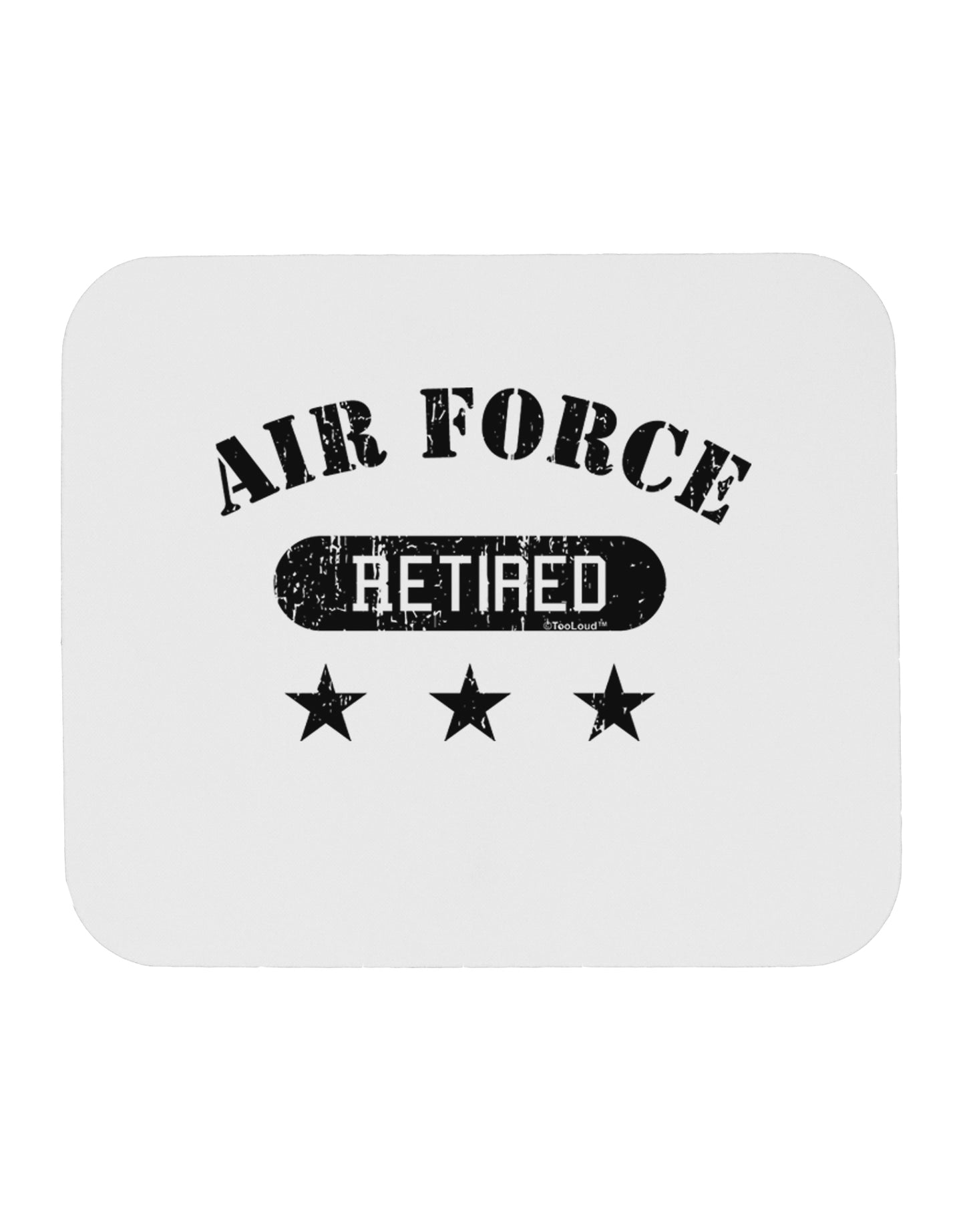 Retired Air Force Mousepad by TooLoud-TooLoud-White-Davson Sales