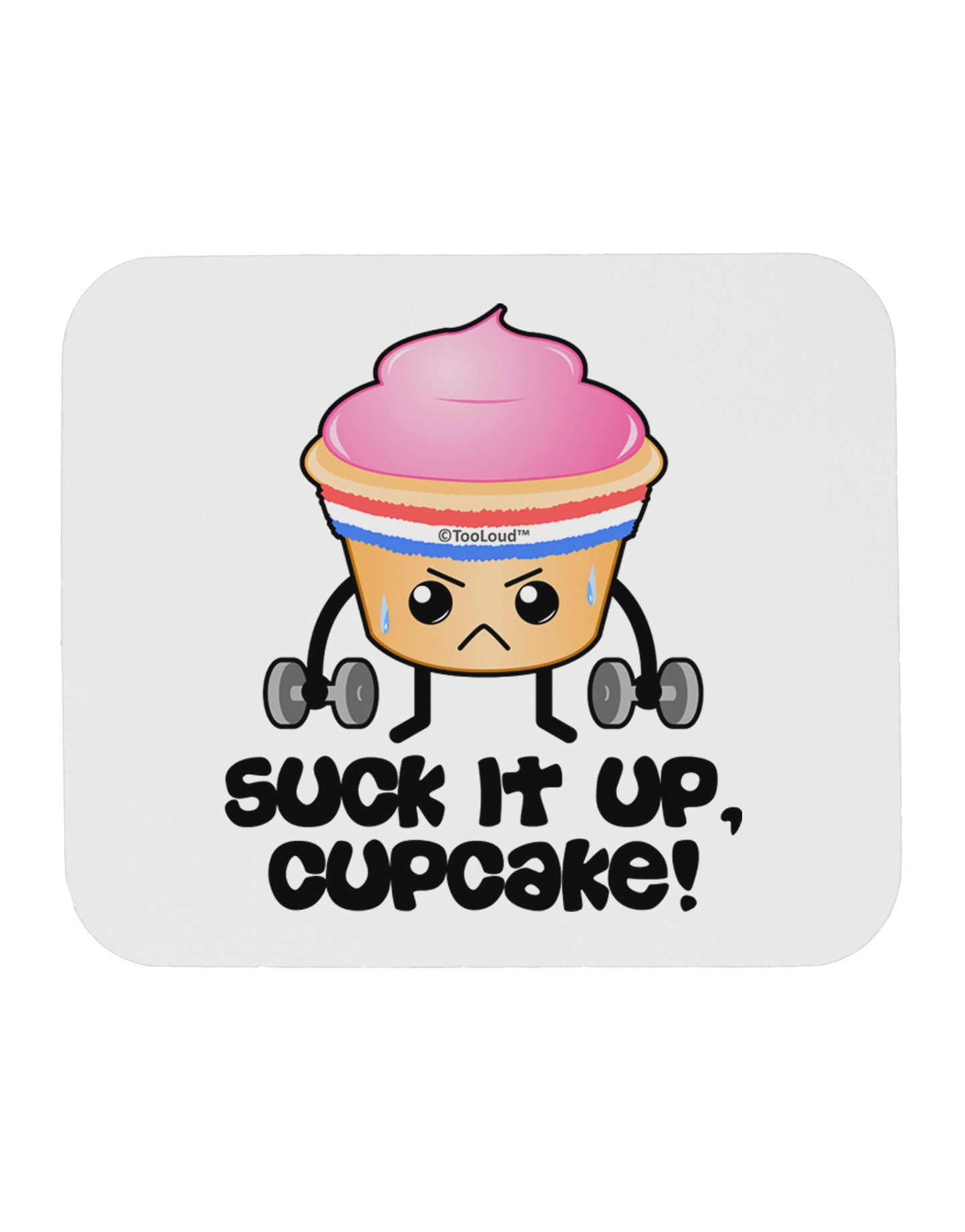 Suck It Up Cupcake Design Mousepad by TooLoud-TooLoud-White-Davson Sales