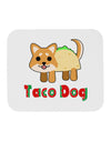 Cute Taco Dog Text Mousepad-TooLoud-White-Davson Sales