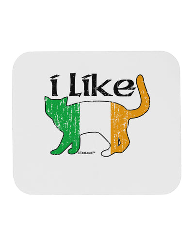 I Like Irish Cat Silhouette Mousepad by TooLoud-TooLoud-White-Davson Sales