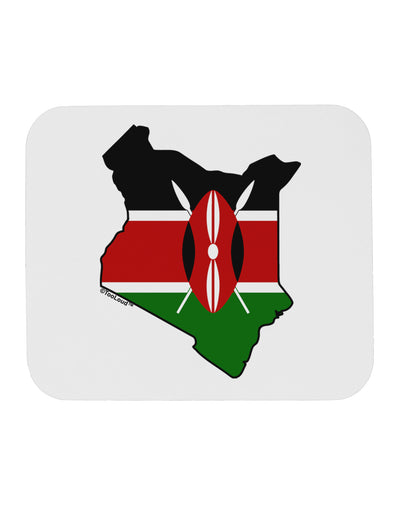 Kenya Flag Silhouette Mousepad-TooLoud-White-Davson Sales