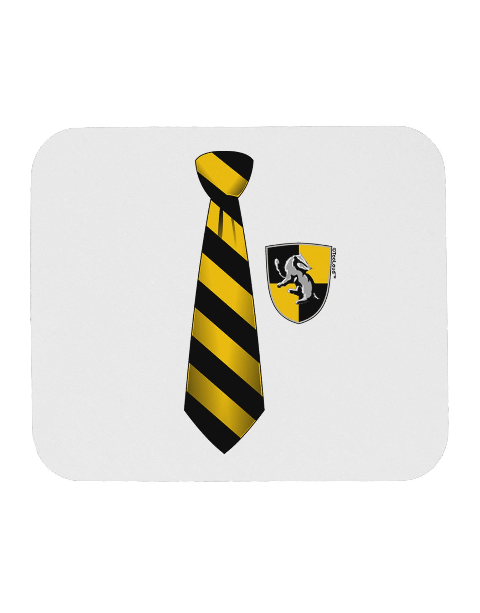 Wizard Tie Yellow and Black Mousepad-TooLoud-White-Davson Sales