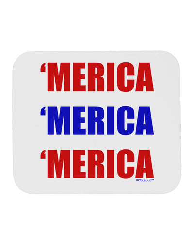 Merica Merica Merica - Red and Blue Mousepad-TooLoud-White-Davson Sales