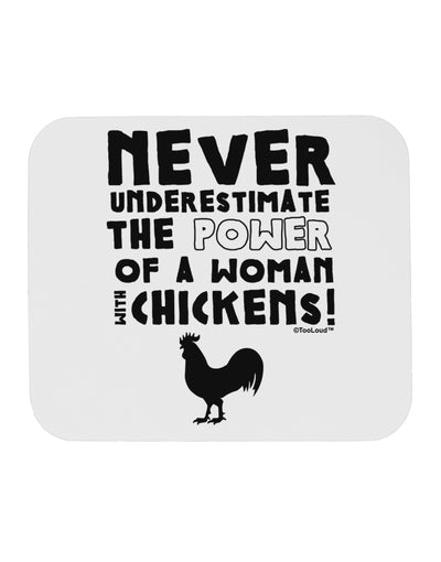 A Woman With Chickens Mousepad by TooLoud-TooLoud-White-Davson Sales