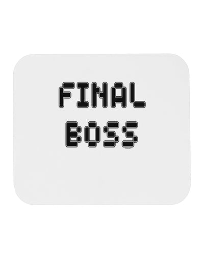 Final Boss Text - Boss Day Mousepad-TooLoud-White-Davson Sales