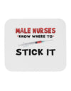 Male Nurses - Stick It Mousepad-TooLoud-White-Davson Sales