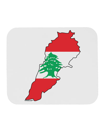 Lebanon Flag Silhouette Mousepad-TooLoud-White-Davson Sales