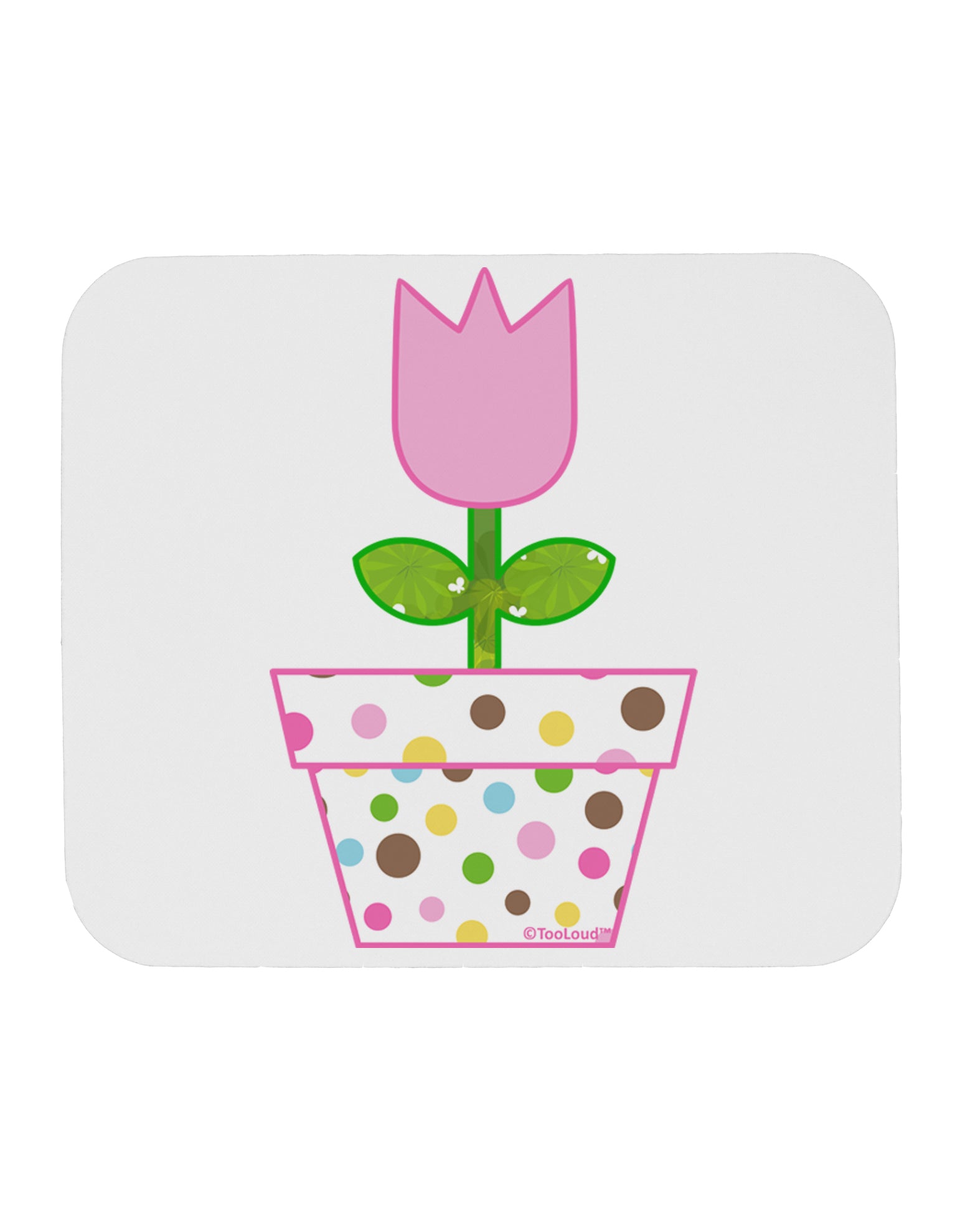 Easter Tulip Design - Pink Mousepad by TooLoud-TooLoud-White-Davson Sales