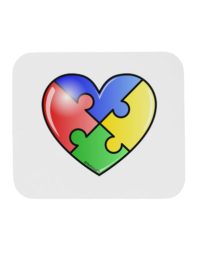 Big Puzzle Heart - Autism Awareness Mousepad by TooLoud-TooLoud-White-Davson Sales