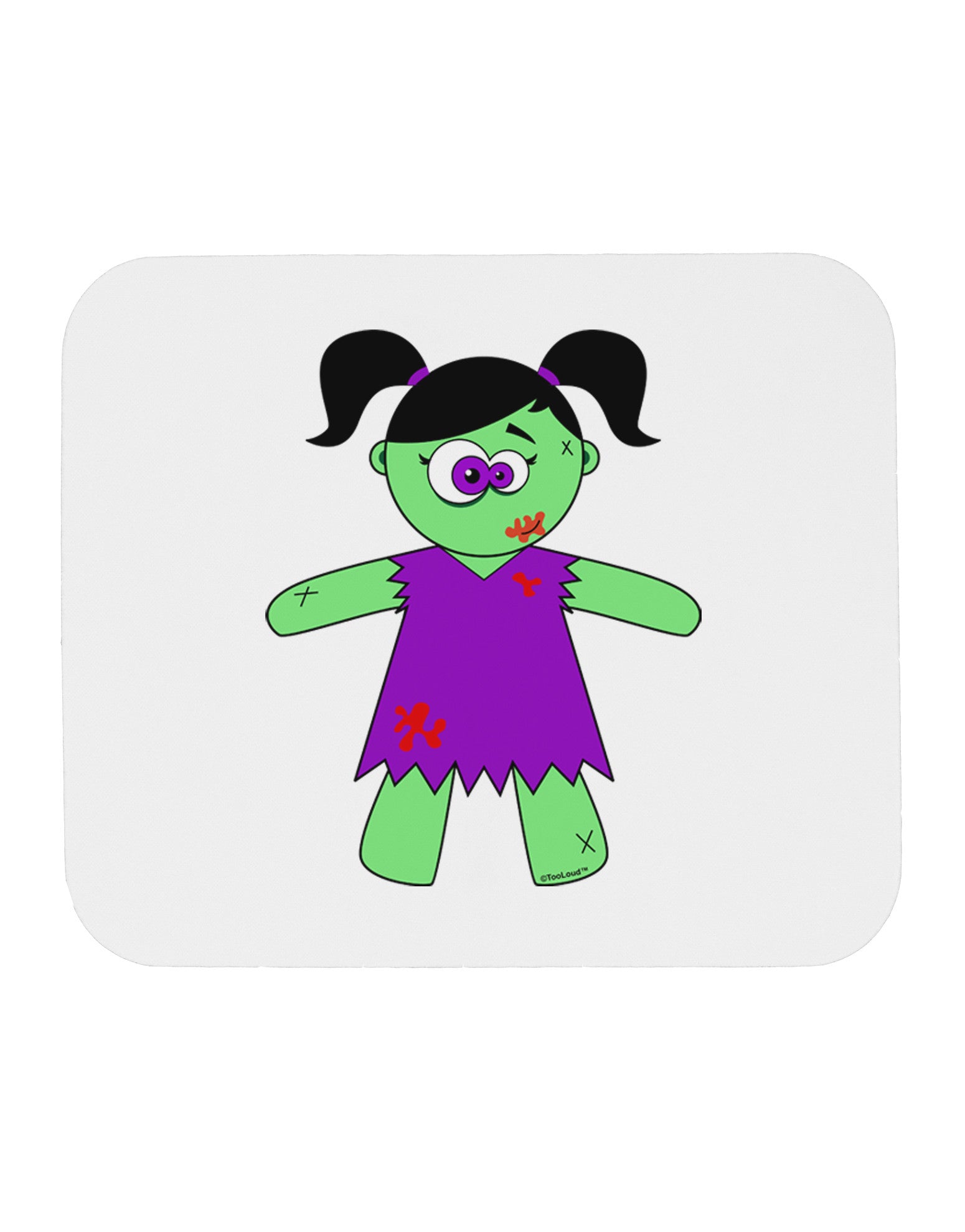 Zombie Girl Halloween Mousepad-TooLoud-White-Davson Sales
