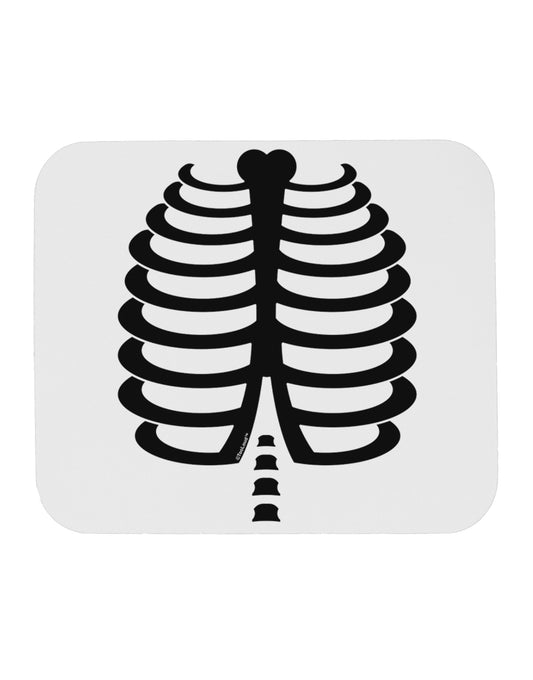 Black Skeleton Ribcage Halloween Mousepad-TooLoud-White-Davson Sales
