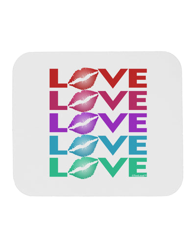 Colorful Love Kisses Mousepad-TooLoud-White-Davson Sales