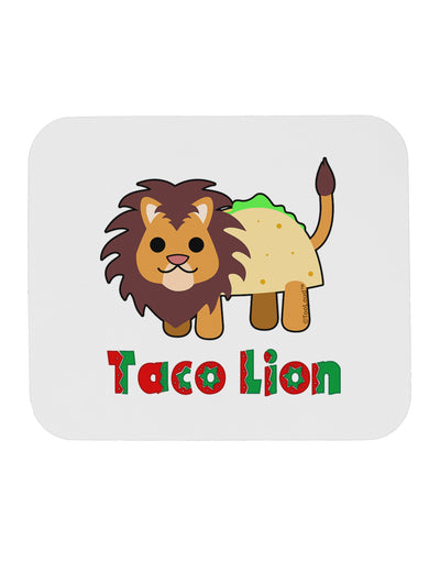 Cute Taco Lion Text Mousepad-TooLoud-White-Davson Sales