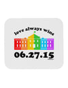 Love Always Wins with Date - Marriage Equality Mousepad-TooLoud-White-Davson Sales