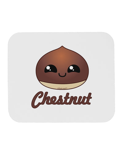 Cute Chestnut Design - Christmas Text Mousepad-TooLoud-White-Davson Sales