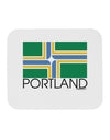 Portland Oregon Flag Text Mousepad-TooLoud-White-Davson Sales