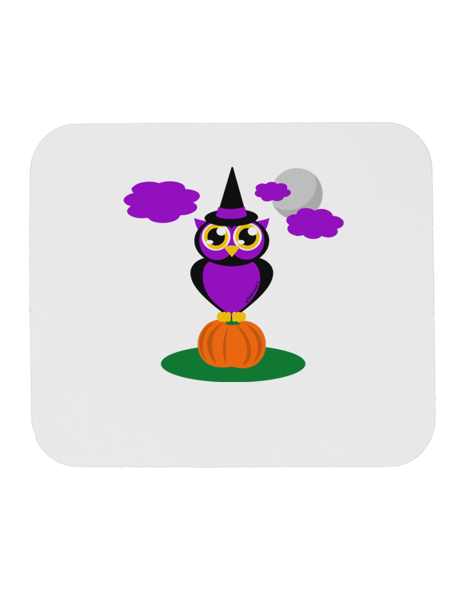 Owl Purple Mousepad-TooLoud-White-Davson Sales