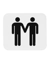 Gay Men Holding Hands Symbol Mousepad-TooLoud-White-Davson Sales