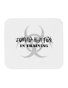 Zombie Hunter in Training - Biohazard Mousepad-TooLoud-White-Davson Sales