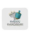 Blue & Silver Happy Hanukkah Mousepad-TooLoud-White-Davson Sales