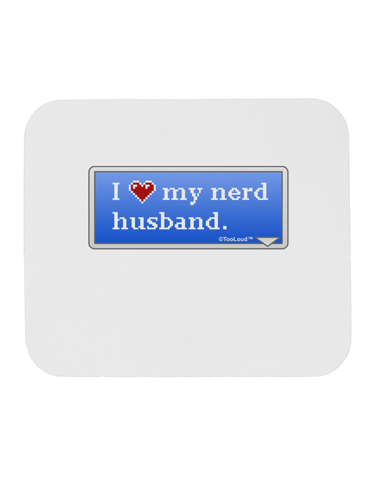 I Heart My Nerd Husband - Retro Mousepad by TooLoud-TooLoud-White-Davson Sales