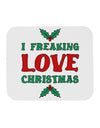 I F-ing Love Christmas Funny Mousepad-TooLoud-White-Davson Sales