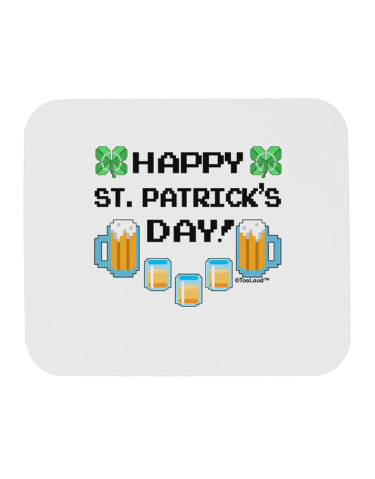 Pixel Happy St Patricks Day Mousepad-TooLoud-White-Davson Sales