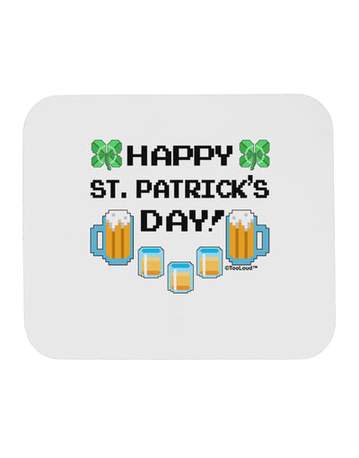 Pixel Happy St Patricks Day Mousepad-TooLoud-White-Davson Sales