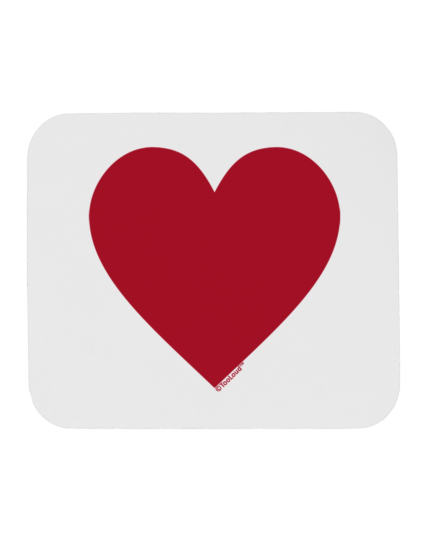 Big Red Heart Valentine's Day Mousepad-TooLoud-White-Davson Sales