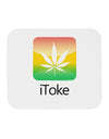 iToke Logo - Marijuana Leaf Mousepad-TooLoud-White-Davson Sales