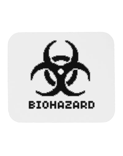 Biohazard Symbol Pixels - Apocalypse Mousepad-TooLoud-White-Davson Sales