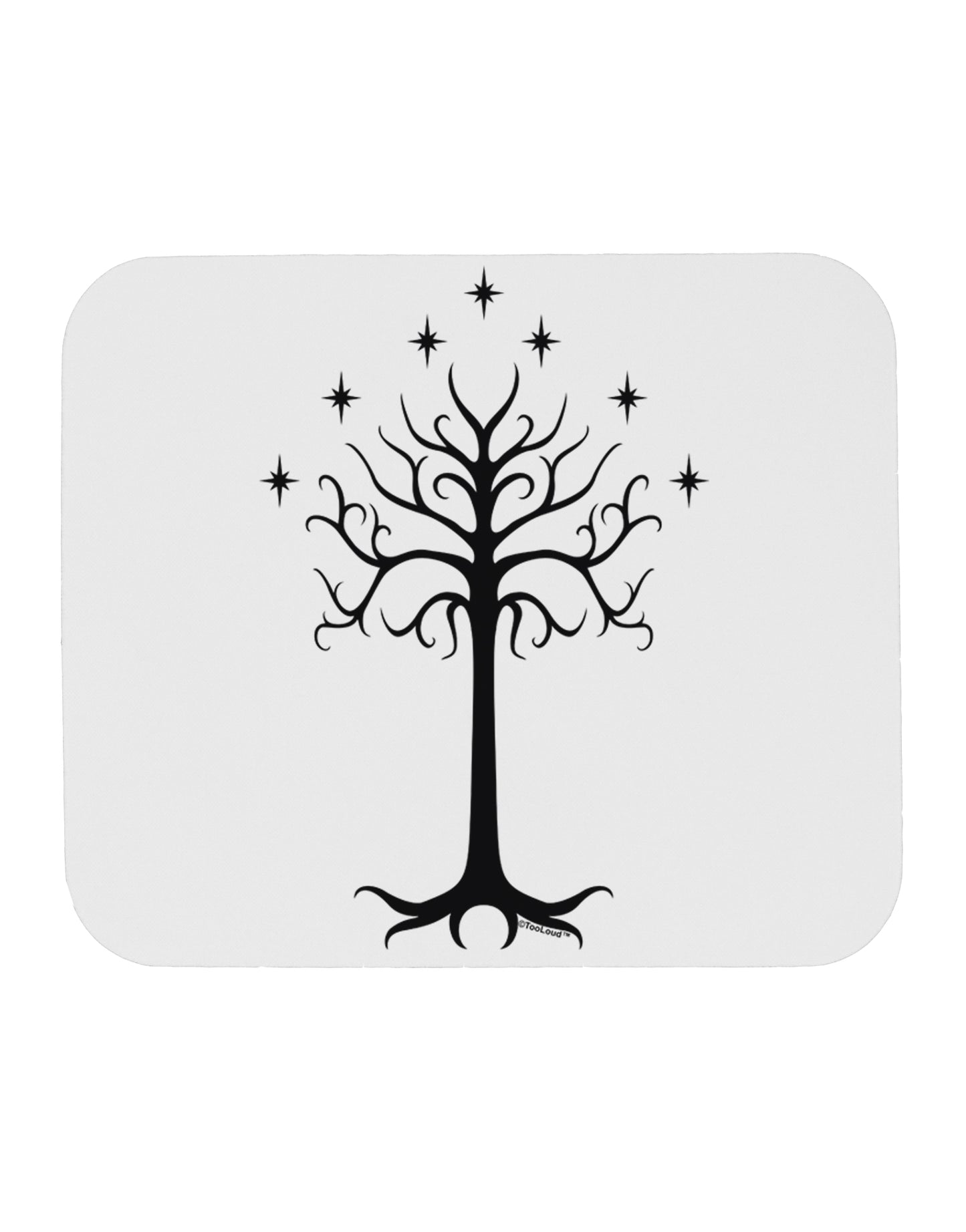 The Royal White Tree Mousepad by TooLoud-TooLoud-White-Davson Sales