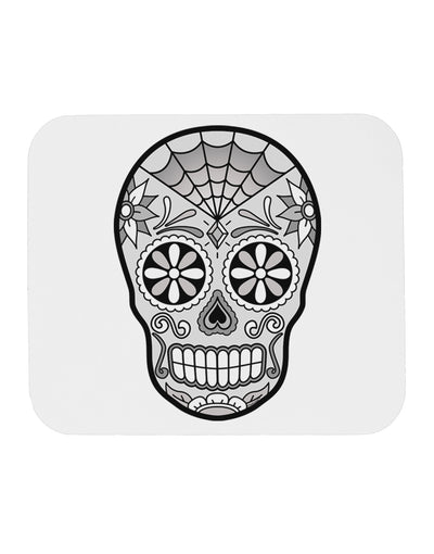 Version 10 Grayscale Day of the Dead Calavera Mousepad-TooLoud-White-Davson Sales