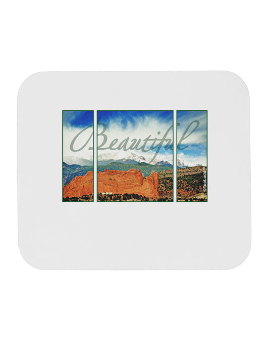 CO Beautiful View Text Mousepad-TooLoud-White-Davson Sales