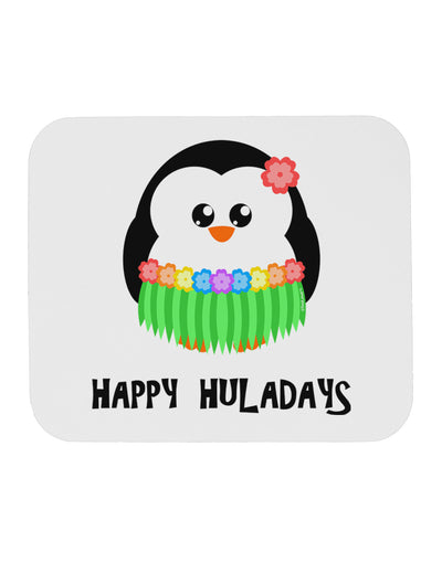 Happy Huladays Holiday Penguin - Christmas Mousepad-TooLoud-White-Davson Sales