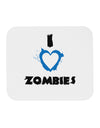 I Heart Zombies - Bloody Heart Blue Mousepad-TooLoud-White-Davson Sales