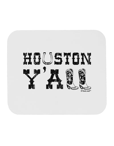 Houston Y'all - Boots - Texas Pride Mousepad by TooLoud-TooLoud-White-Davson Sales