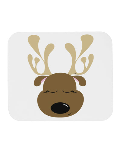 Cute Reindeer Face Christmas Mousepad-TooLoud-White-Davson Sales