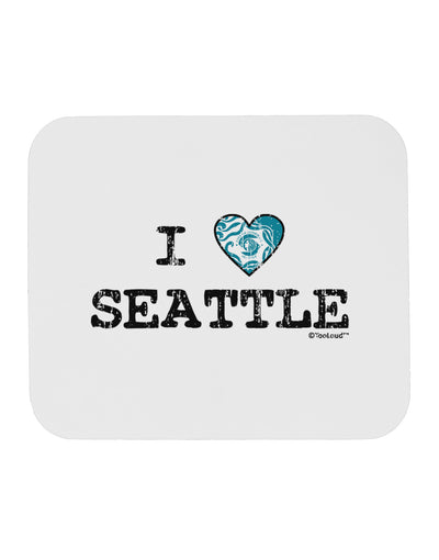 Distressed I Heart Seattle - Heart Flag Mousepad by TooLoud-TooLoud-White-Davson Sales