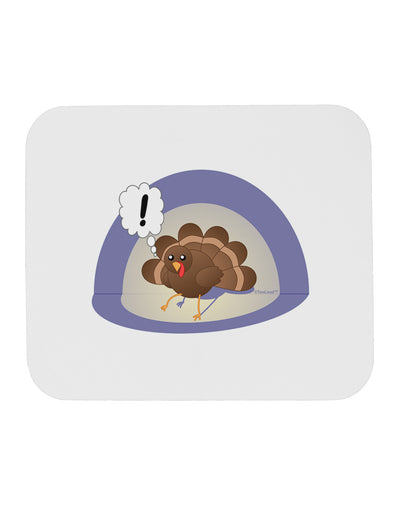 Escaping Turkey - Funny Thanksgiving Mousepad-TooLoud-White-Davson Sales