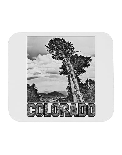 Colorado Landscape Text BW Mousepad-TooLoud-White-Davson Sales