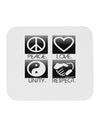 PLUR Squares BnW Mousepad-TooLoud-White-Davson Sales