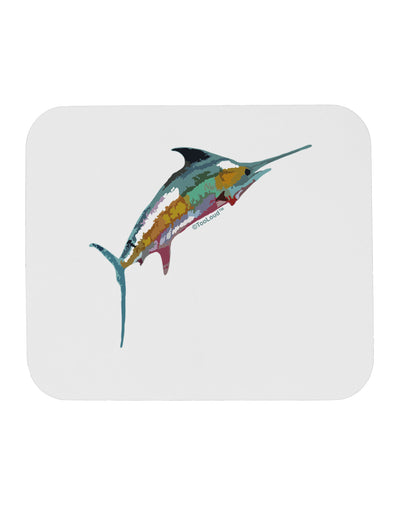 Colorful Vector Swordfish Mousepad-TooLoud-White-Davson Sales