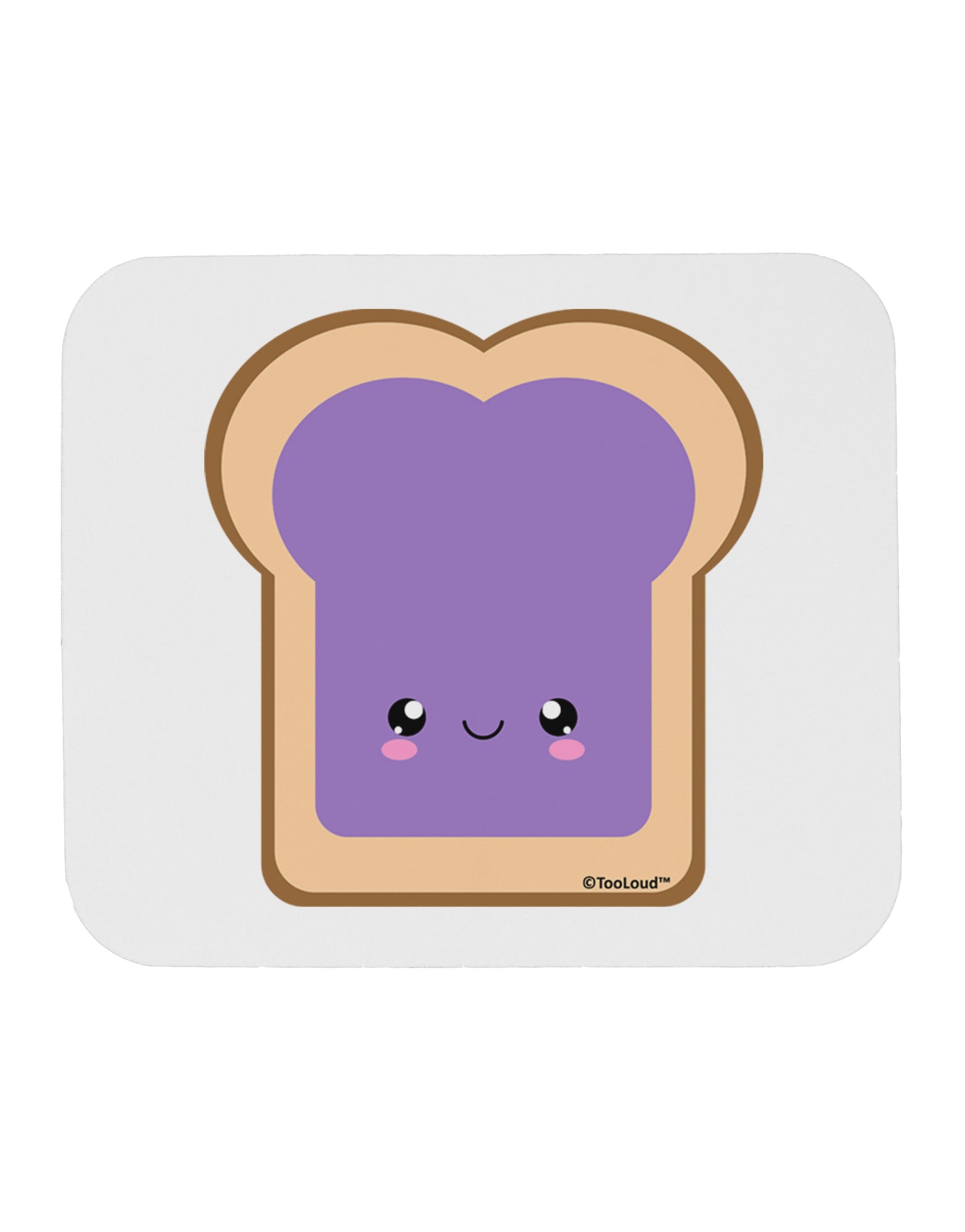 Cute Matching Design - PB and J - Jelly Mousepad by TooLoud-TooLoud-White-Davson Sales