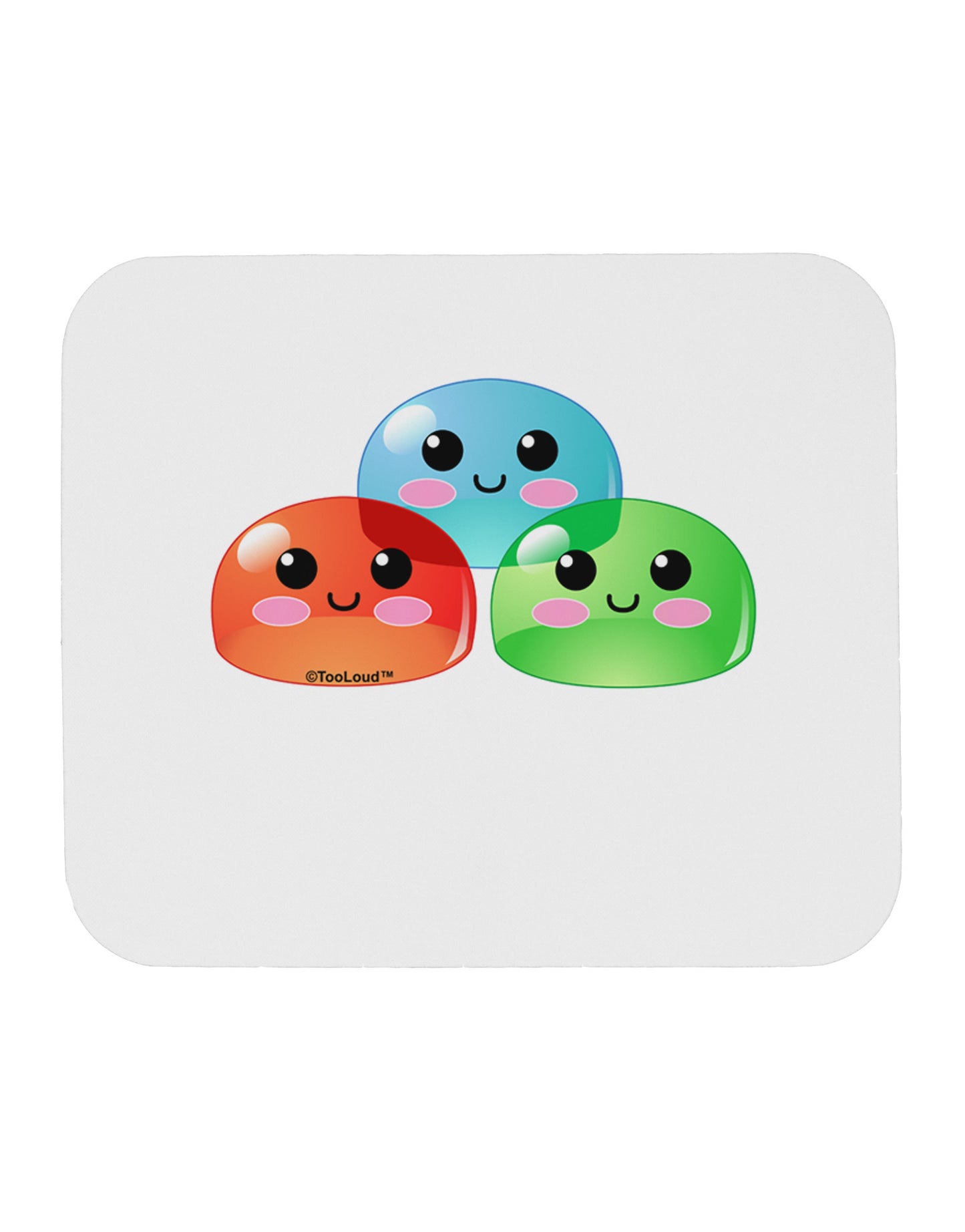 Cute RPG Slime - Trio Mousepad by TooLoud-TooLoud-White-Davson Sales